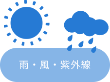 雨・風・紫外線